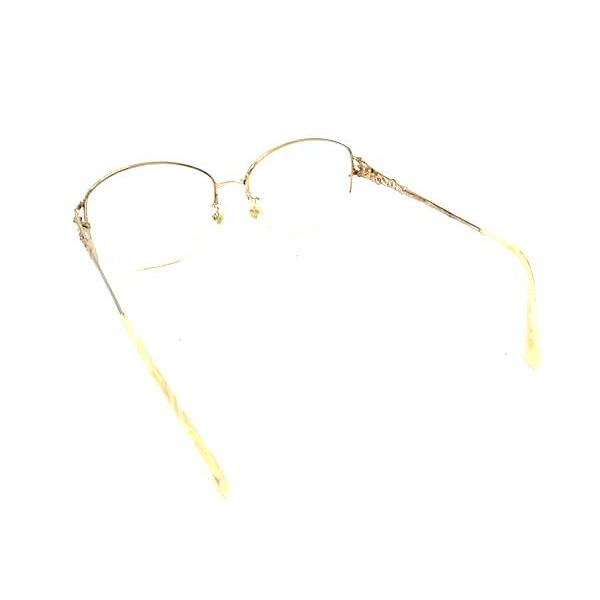 FENDI フェンディヴィンテージ FE-9485 ダイヤモンド サファイア 度入り メガネ めがね 眼鏡 レディース ゴールド系 DK7270 | FENDI | 01