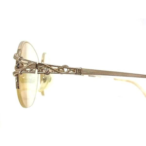 FENDI フェンディヴィンテージ FE-9485 ダイヤモンド サファイア 度入り メガネ めがね 眼鏡 レディース ゴールド系 DK7270 | FENDI | 02