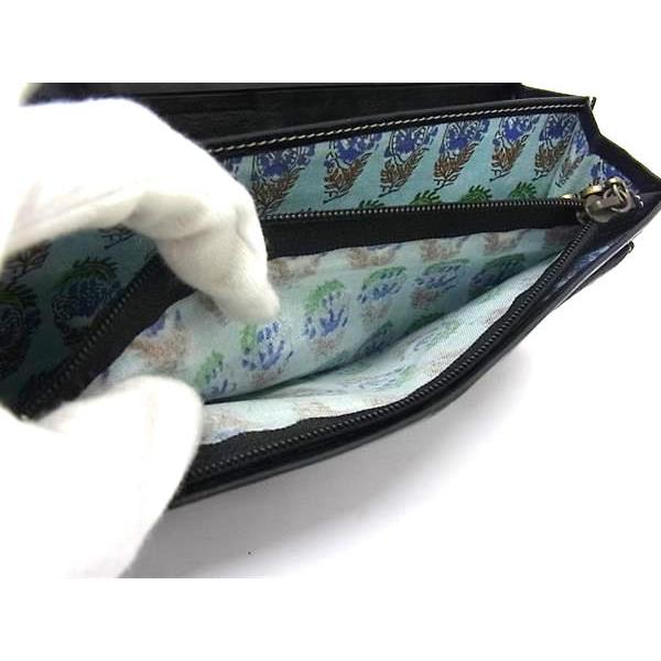 ANNASUI アナスイ レザー がま口 二つ折り 長財布 ウォレット 札入れ