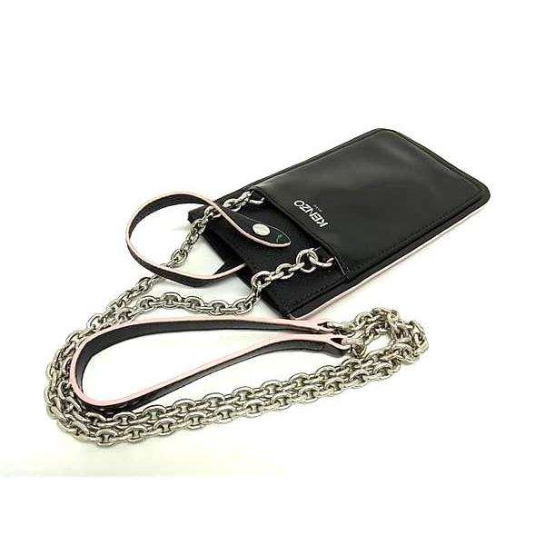 KENZO（ケンゾー） □美品□ レザー チェーン クロスボディ ショルダー