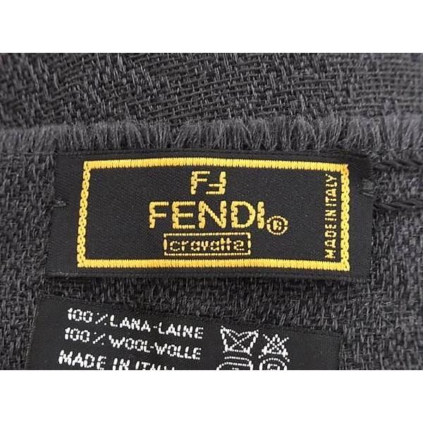 FENDI ウール100% マフラー フリンジ付き FENDI ウール100% マフラー フリンジ付き