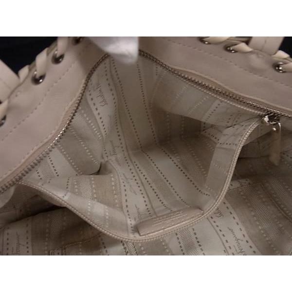 ■新品■未使用■ Salvatore Ferragamo フェラガモ ダブルガンチーニ FJ-21 D894 レザー ハンドバッグ トートバッグ ピンク系 FA6003 | FERRAGAMO | 08