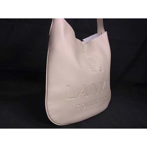 ■新品■未使用■ LANVIN COLLECTION ランバンコレクション レザー クロスボディ ショルダーバッグ レディース グレージュ系 FA7393 LANVIN COLLECTION □新品□未使用□ ランバンコレクション レザー