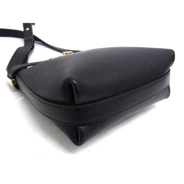 ■新品同様■ Ferragamo フェラガモ ガンチーニ レザー 2WAY ハンドバッグ ショルダー レディース ブラック系 FC0162 | FERRAGAMO | 05