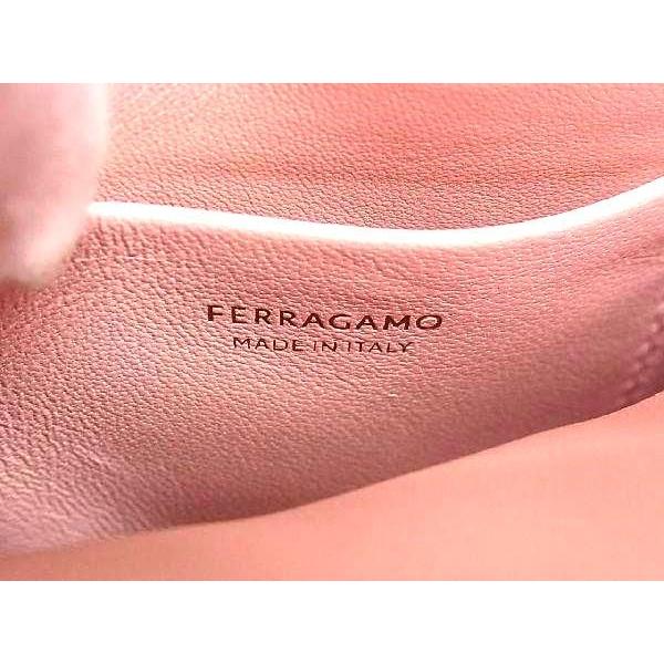 ■新品同様■ Ferragamo フェラガモ ガンチーニ レザー 2WAY ハンドバッグ ショルダー レディース ブラック系 FC0162 | FERRAGAMO | 07