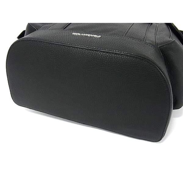 ■新品■未使用■ KARL LAGERFELD カールラガーフェルド レザー 巾着型 リュックサック バックパック デイパック ブラック系 FD2664 KARL LAGERFELD（カール・ラガーフェルド） □新品□未使用□ レザー