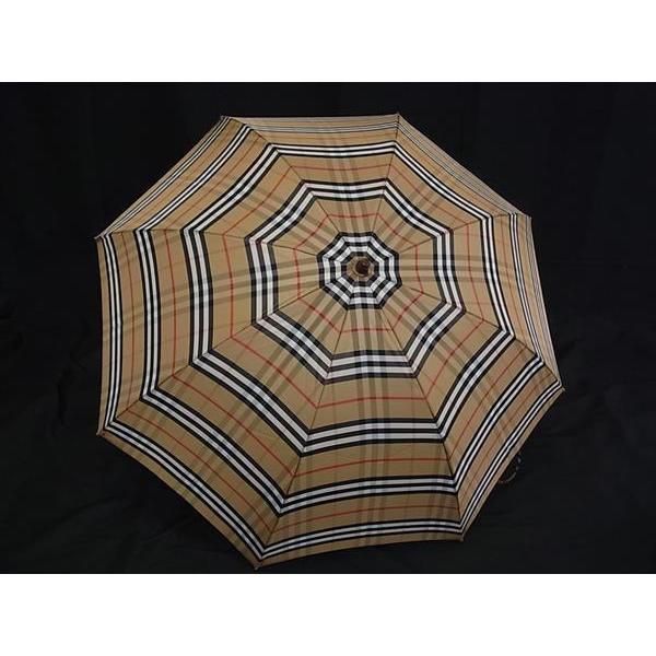 【新品】Burberrys 折りたたみ傘 ベージュ・チェック柄 BURBERRY バーバリー 傘 レディース 折り畳み傘 正規品 ベージュ