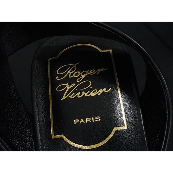 □極美品□ Roger Vivier ロジェヴィヴィエ レザー ヒール サンダル