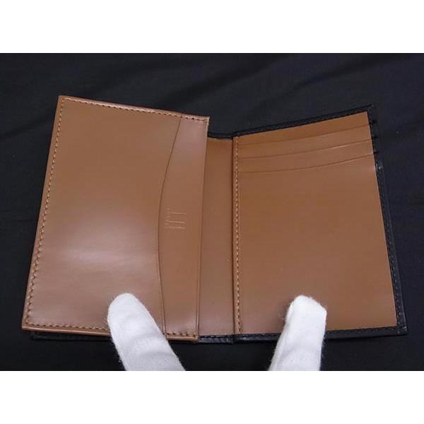 ■美品■ dunhill ダンヒル レザー パスケース カードケース 定期入れ カード入れ レディース ブラック系 FE8790 dunhill（ダンヒル） □美品□ レザー パスケース カードケース 定期