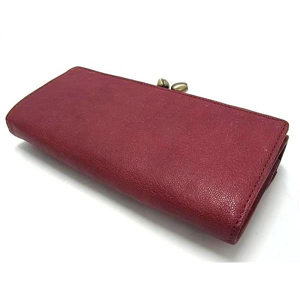 ■新品■未使用■ ANNASUI アナスイ レザー バタフライ がま口 二つ折り 長財布 ウォレット 小銭入れ 札入れ レッド系 FF2110 □新品□未使用□ ANNASUI アナスイ レザー バタフライ がま口 二