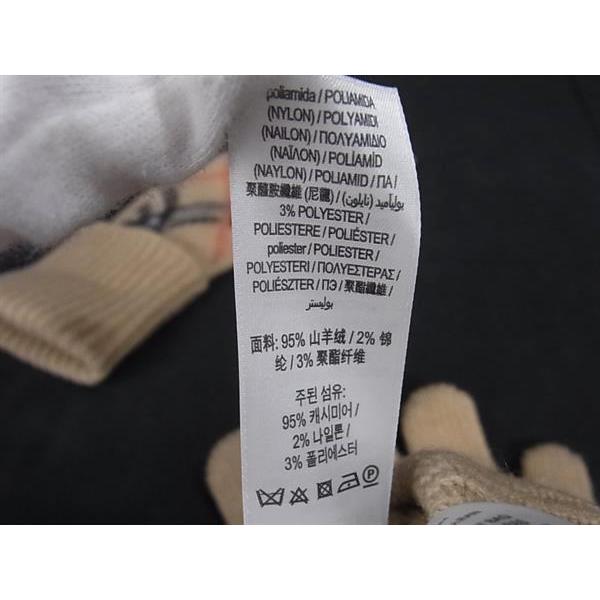 ■新品同様■ BURBERRY バーバリー カシミヤ 等 チェック柄 手袋 グローブ 表記サイズ S/M ブラウン系 FF7720 | BURBERRY | 04