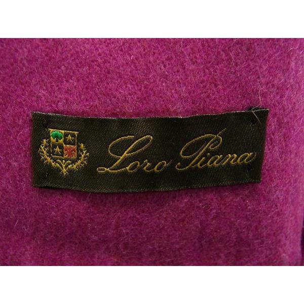 Loro Piana 100%カシミヤ マフラー パープル Loro Piana ロロピアーナ100%カシミヤ マフラー ダークパープル