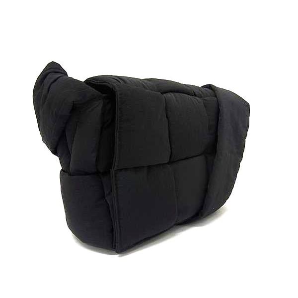 ■新品同様■ BOTTEGA VENETA ボッテガヴェネタ マキシイントレチャート ナイロン クロスボディ ショルダーバッグ ブラック系 FF8842 BOTTEGA VENETA（ボッテガ・ヴェネタ） □新品同様□ マキシイントレ