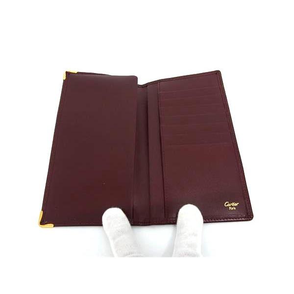 Cartier □新品同様□ カルティエ マストライン レザー 二つ折り 長