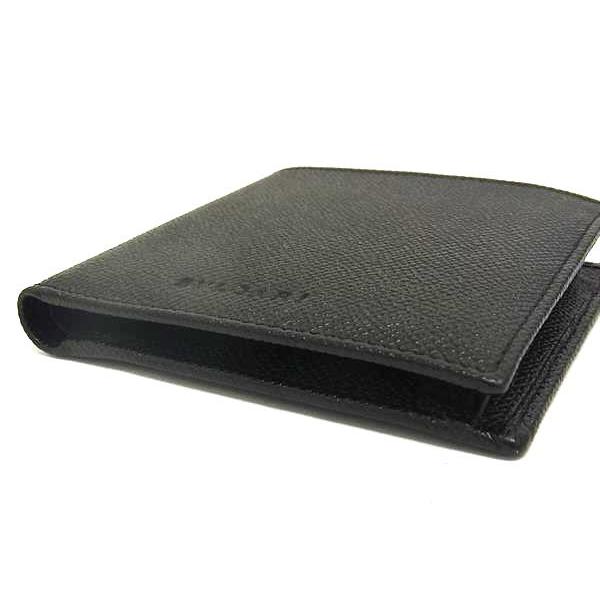 BVLGARI □新品同様□ ブルガリ レザー 二つ折り 財布 ウォレット 小銭