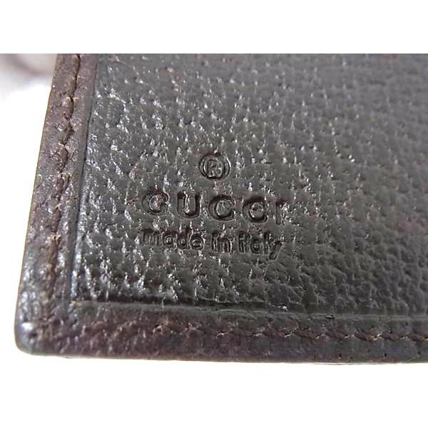 GUCCI GGキャンバス 財布 GUCCI グッチ 04862 GG柄 GGキャンバス×レザー 二つ折り 財布
