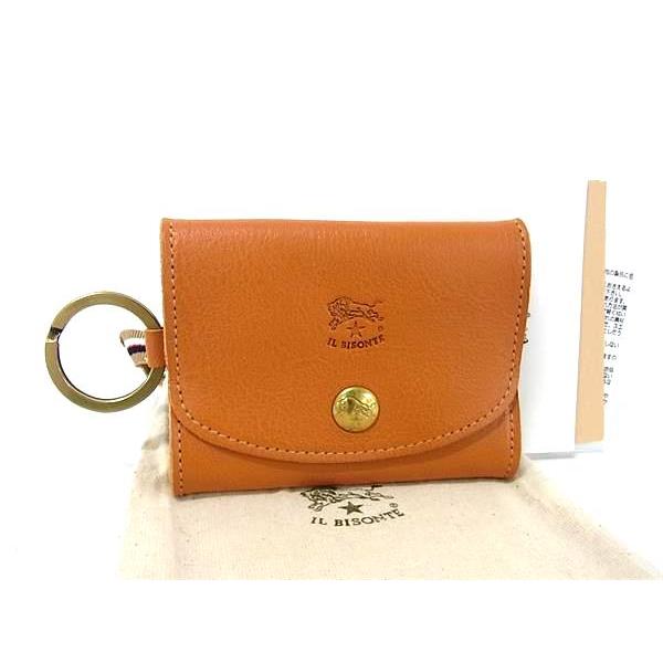 イルビゾンテ　オレンジ　レザー　コインケース IL BISONTE □新品□未使用□ イルビゾンテ レザー コインケース