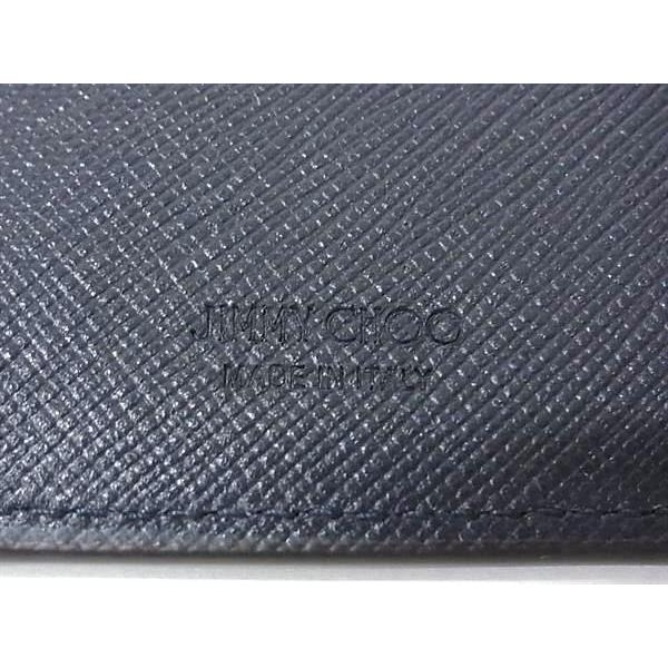 ■新品■未使用■ JIMMY CHOO ジミーチュウ レザー 三つ折り 財布 ウォレット レディース ネイビー系 FH7365 JIMMY CHOO □新品□未使用□ ジミーチュウ レザー 三つ折り 財布