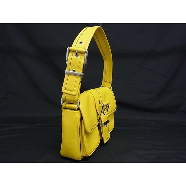 ■極美品■ MICHAEL KORS マイケルコース レザー ワンショルダーバッグ 肩掛け レディース イエロー系 FH8708 MICHAEL KORS（マイケルコース） □極美品□ レザー ワンショルダー