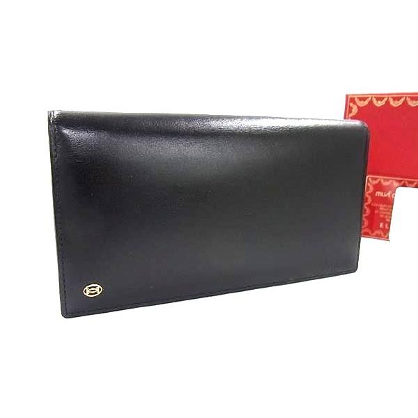 ■極美品■ Cartier カルティエ パシャ レザー 二つ折り 長財布 ウォッチ 札入れ 小銭入れ メンズ ブラック系 FH9740 | Cartier