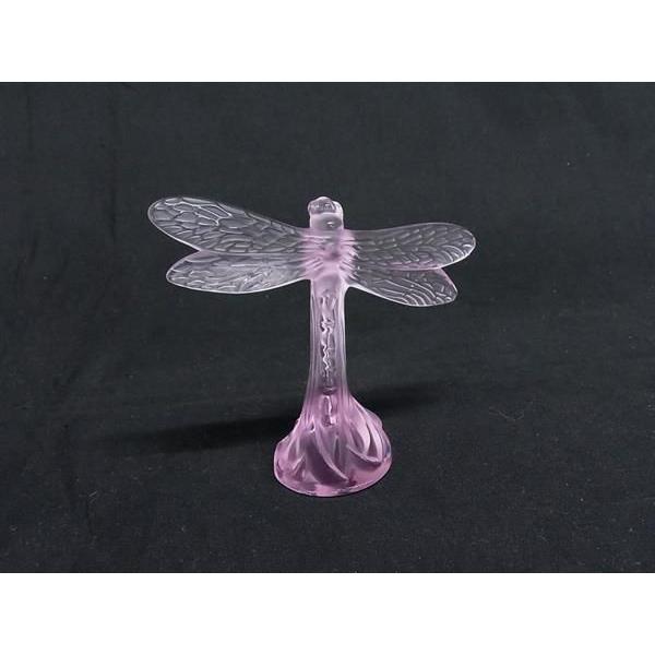 ■新品■未使用■ LALIQUE ラリック トンボ オブジェ 置物 インテリア クリアピンク系 FI5827 LALIQUE（ラリック） □新品□未使用□ トンボ オブジェ 置物