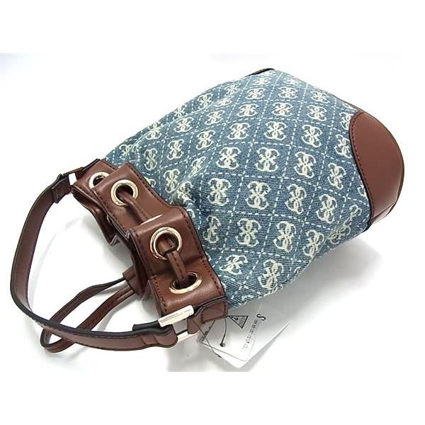 GUESS □新品□未使用□ ゲス キャンバス×レザー 巾着型 2WAY