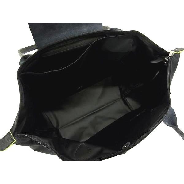 ロンシャン　ルプリアージュ、￼ナイロン レザー トートバッグ ブラック ロンシャン LONGCHAMP トートバッグ ル プリアージュ エナジー L