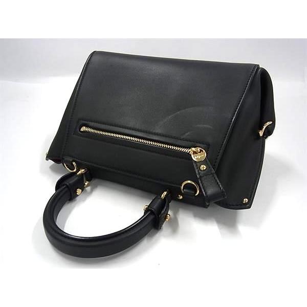 ■極美品■ Salvatore Ferragamo フェラガモ  FZ-21 F628 ガンチーニ ソフィア レザー ハンドバッグ ショルダー ブラック系 FI9165 | FERRAGAMO | 04
