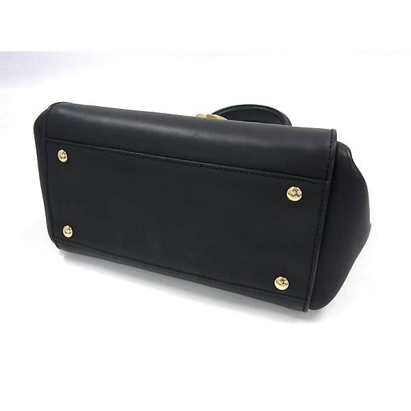 ■極美品■ Salvatore Ferragamo フェラガモ  FZ-21 F628 ガンチーニ ソフィア レザー ハンドバッグ ショルダー ブラック系 FI9165 | FERRAGAMO | 05