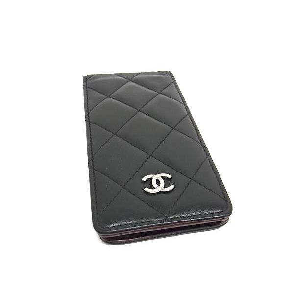 CHANEL シャネル ケース ラムスキン ココマーク CHANEL □美品□ シャネル ココマーク マトラッセ ラムスキン
