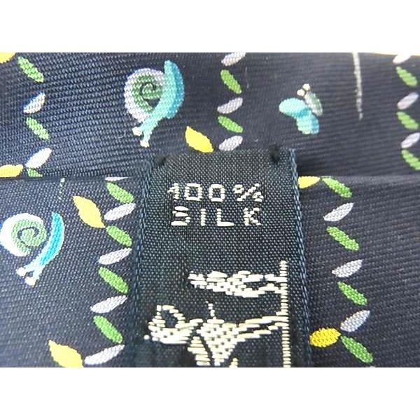 ■新品■未使用■ HERMES エルメス シルク100% カタツムリ柄 ネクタイ ビジネス 紳士 メンズ ネイビー系 FJ2906 | HERMES | 03