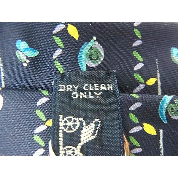 ■新品■未使用■ HERMES エルメス シルク100% カタツムリ柄 ネクタイ ビジネス 紳士 メンズ ネイビー系 FJ2906 | HERMES | 04