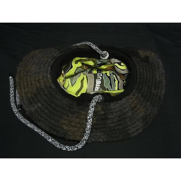 ■極美品■ KHRISJOY クリスジョイ アクリル×ポリエステル ハット 帽子 レディース ブラック系×アイボリー系×カーキ系 FJ2915 □極美品□ KHRISJOY クリスジョイ アクリル×ポリエステル ハット 帽子