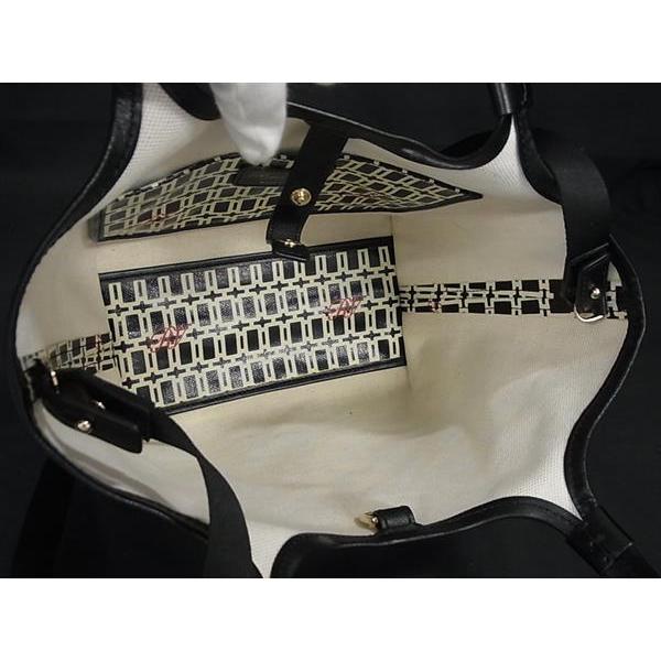 ■新品同様■ Roger Vivier ロジェヴィヴィエ コーティングキャンバス 2WAY ハンドバッグ ショルダー ブラック系 FJ5493 Roger Vivier（ロジェヴィヴィエ） □新品同様□ コーティング