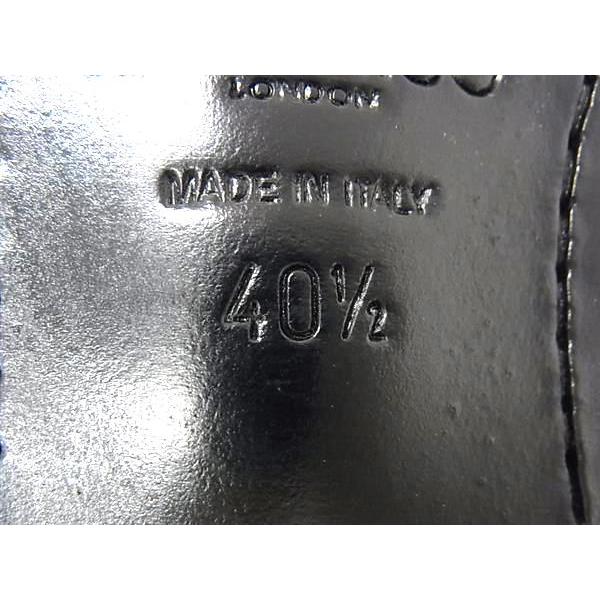 ■極美品■ JIMMY CHOO ジミーチュウ レザー スタッズ ドレスシューズ スリッポン サイズ 40 1/2 (約25.5cm) 靴 ブラック系 FK6595 JIMMY CHOO（ジミーチュウ） □極美品□ レザー スタッズ ドレス