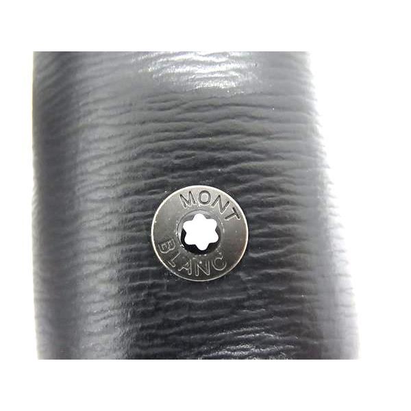 ■新品同様■ MONT BLANC モンブラン レザー ペンケース ペン入れ ステーショナリー レディース メンズ ブラック系 FL5155 | MONTBLANC（筆記具、時計） | 03