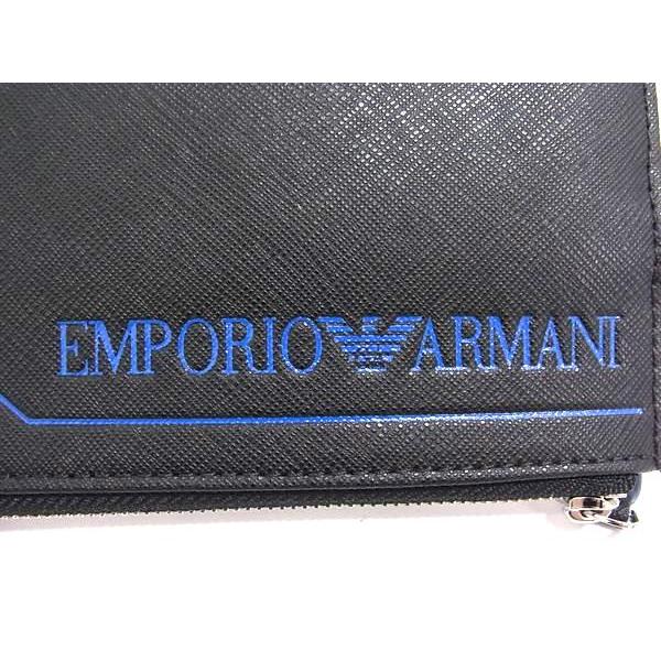 EMPORIO ARMANI ネイビー レザー コインケース EMPORIO ARMANI ネイビー レザー コインケース カードケース