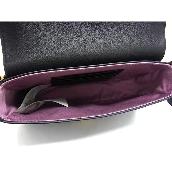 ■新品同様■ VERSACE ヴェルサーチ レザー クロスボディ ショルダーバッグ 斜め掛け 肩掛け レディース ブラック系 FL6611 VERSACE（ヴェルサーチェ） □新品同様□ ヴェルサーチ レザー クロス