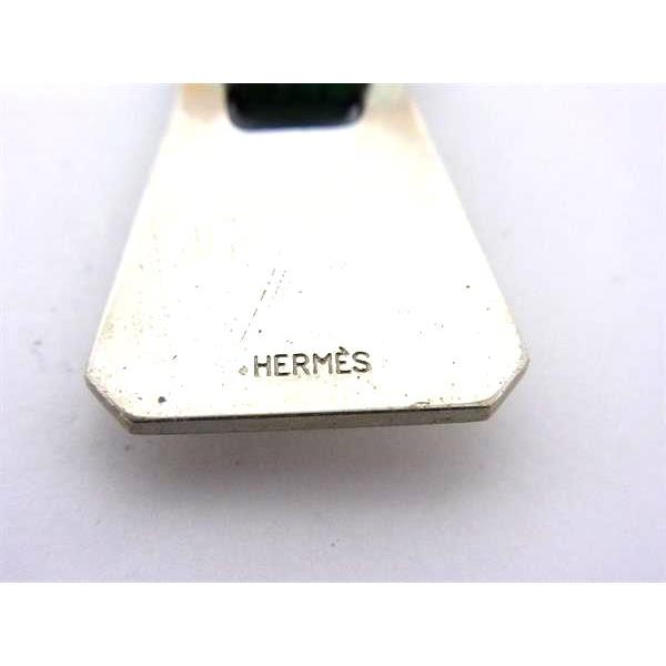 HERMES □極美品□ エルメス ミニクロシェット レザー シルバー