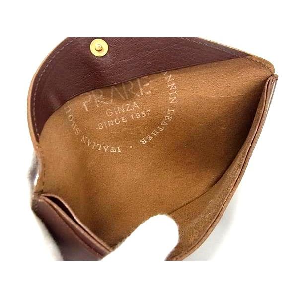 ■新品同様■ PRARE プレリー ミニマルクラシック レザー 長財布 ウォレット 札入れ レディース メンズ ブラウン系 FM4257 □新品同様□ PRARE プレリー ミニマルクラシック レザー 長財布