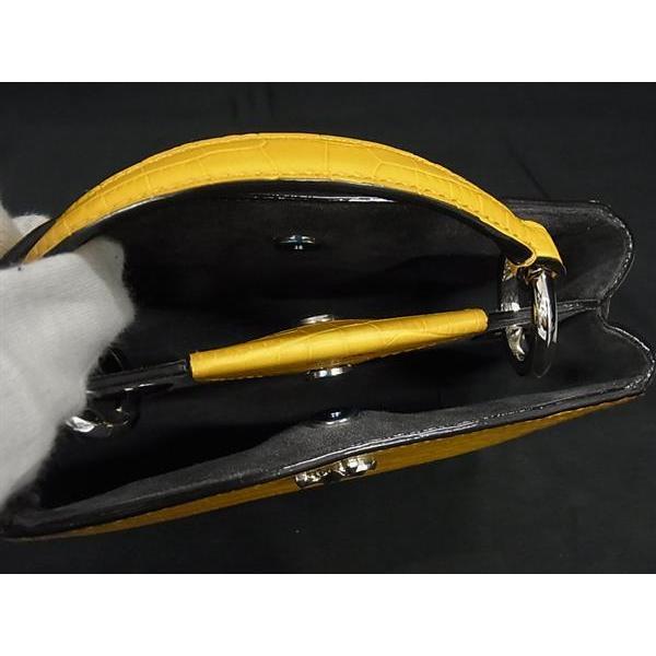 ■新品■未使用■ JIMMY CHOO　ジミーチュウ クロコダイル型押しレザー 2WAY ハンドバッグ ショルダー イエロー系 FM7221 JIMMY CHOO（ジミーチュウ） □新品□未使用□ クロコダイル型押し