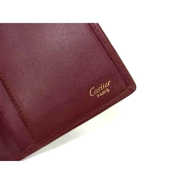 極美品　カルティエ 長財布 2つ折り マストライン ボルドー 小銭入れ付き Cartier □新品□未使用□ カルティエ マストライン レザー 二
