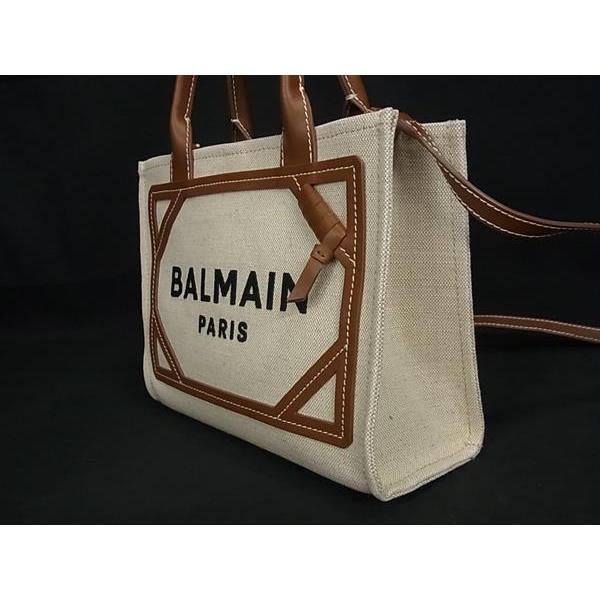 BALMAIN □極美品□ バルマン B-Army キャンバス×レザー 2WAY