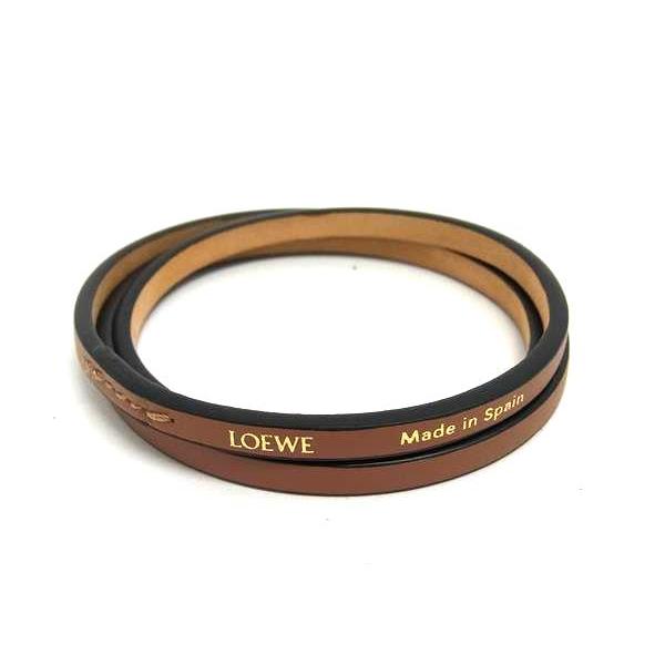LOEWE □極美品□ ロエベ レザー バングル ブレスレット