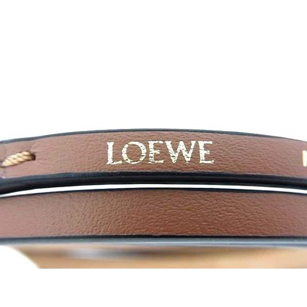 LOEWE ブラウン レザーバングル LOEWE レザー バングル ブラウン - メルカリ