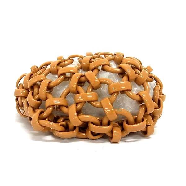 ■新品同様■ JIL SANDER ジルサンダー リンクバッグ リサイクル樹脂 ワンハンドル ハンドバッグ ショルダー ブラウン系 FN5564 JIL SANDER（ジルサンダー） □新品同様□ リンクバッグ リサイクル