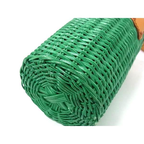 □美品□ ZACARIAS ザカリアス ラフィア×レザー 2WAY ハンドバッグ