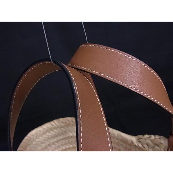 LOEWE ロエベ カゴバッグ ブラウン レザー ラフィア LOEWE（ロエベ） バッグ レディース ブランド ショルダーバッグ