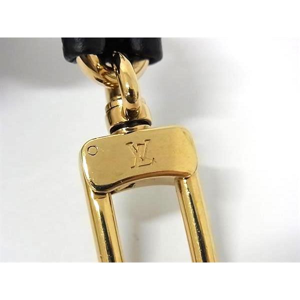 極美品✨ルイヴィトン　ショルダーストラップ　バッグ用　ブラック×ゴールド　正規品 LOUIS VUITTON □極美品□ ルイヴィトン レザー チェーン バック