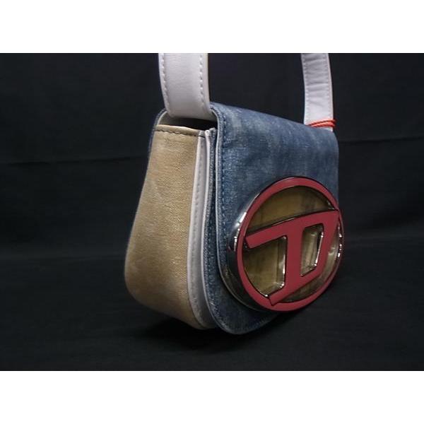 □新品□未使用□ DIESEL ディーゼル デニム×レザー 2WAY ハンドバッグ